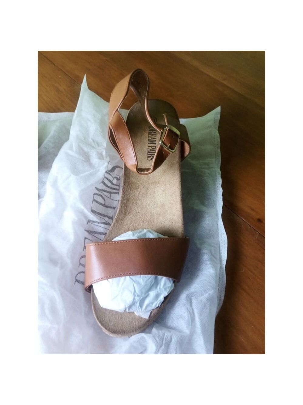 Women's Dream Pairs Brown Wedge Sandals Size 11 - Picture 2 of 7